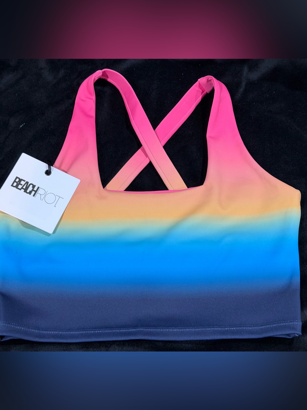 BeachRiot Katya Top - Ocean Sunset Size Small NWT